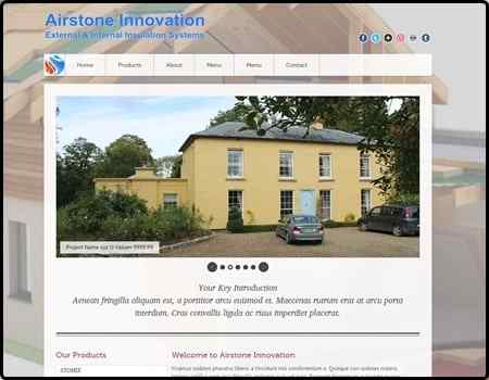 Archived Blade Web Designs project screenshot: Airstone Innovation