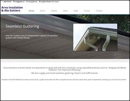 Archived Blade Web Designs project screenshot: Arva Insulation