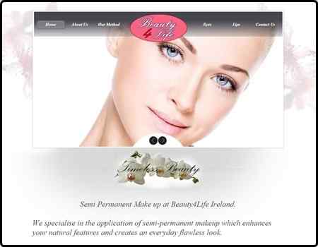 Archived Blade Web Designs project screenshot: Beauty 4 Life