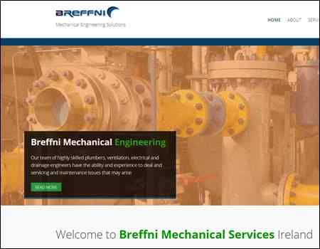 Archived Blade Web Designs project screenshot: Breffni Mechanical