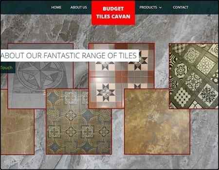 Archived Blade Web Designs project screenshot: Budget Tiles