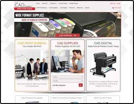 Archived Blade Web Designs project screenshot: Cad Group