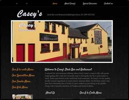 Archived Blade Web Designs project screenshot: Caseys