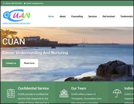 Archived Blade Web Designs project screenshot: CUAN Cancer