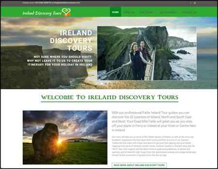 Archived Blade Web Designs project screenshot: Ireland Discovery
