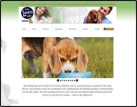 Archived Blade Web Designs project screenshot: Dog Lovers Gold