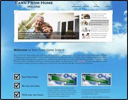 Archived Blade Web Designs project screenshot: Earn From Home