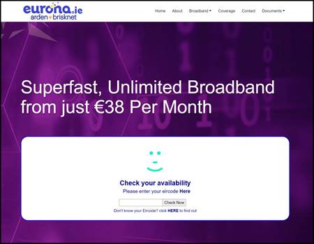 Archived Blade Web Designs project screenshot: Eurona - Arden