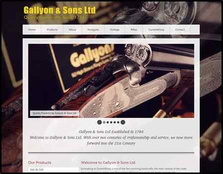 Archived Blade Web Designs project screenshot: Gallyon & Sons