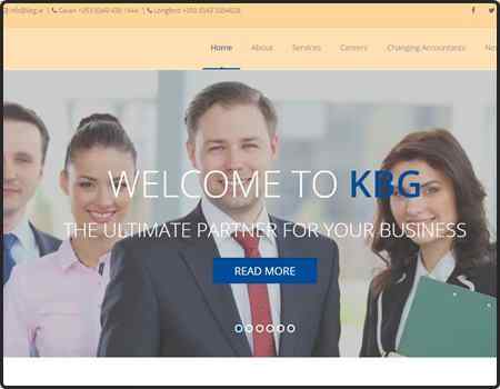 Archived Blade Web Designs project screenshot: KBG