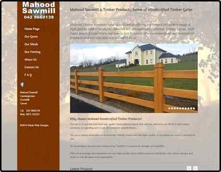Archived Blade Web Designs project screenshot: Mahood Sawmill