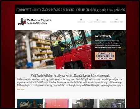 Archived Blade Web Designs project screenshot: McMahon Repairs