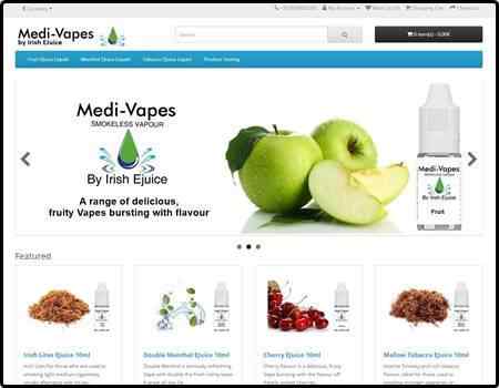 Archived Blade Web Designs project screenshot: Medivapes