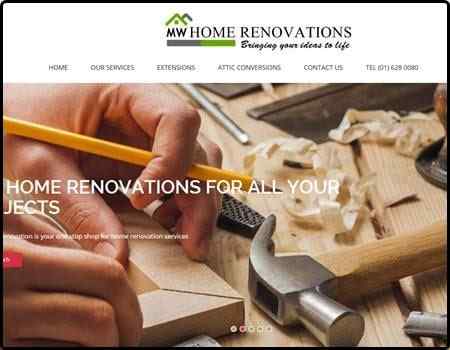 Archived Blade Web Designs project screenshot: M W Home