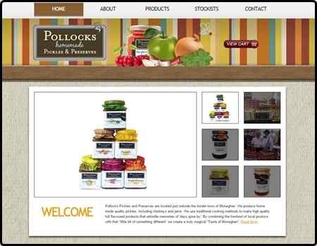 Archived Blade Web Designs project screenshot: Pollocks Pickles