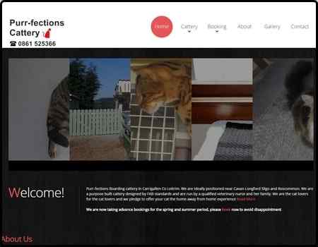 Archived Blade Web Designs project screenshot: Purrfections
