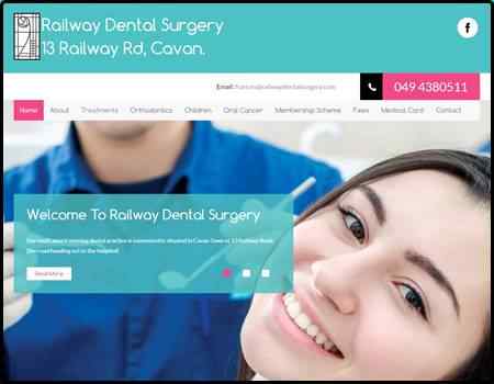 Archived Blade Web Designs project screenshot: Railway Dental