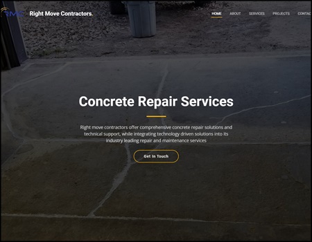 Archived Blade Web Designs project screenshot: Right Move Contractors
