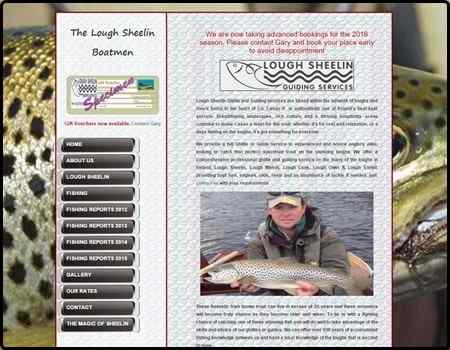 Archived Blade Web Designs project screenshot: Lough Sheelin Guiding