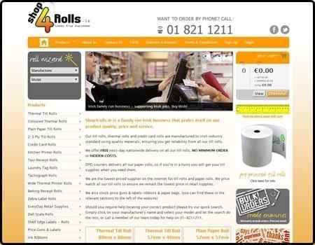 Archived Blade Web Designs project screenshot: Shop 4 Rolls