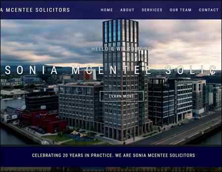Archived Blade Web Designs project screenshot: Sonia McEntee Solicitors