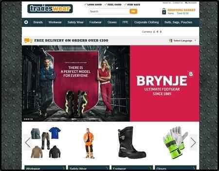 Archived Blade Web Designs project screenshot: Tradeswear