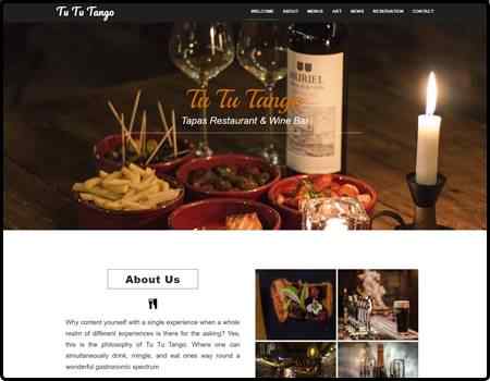 Archived Blade Web Designs project screenshot: Tu Tu Tango