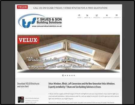 Archived Blade Web Designs project screenshot: Velux London