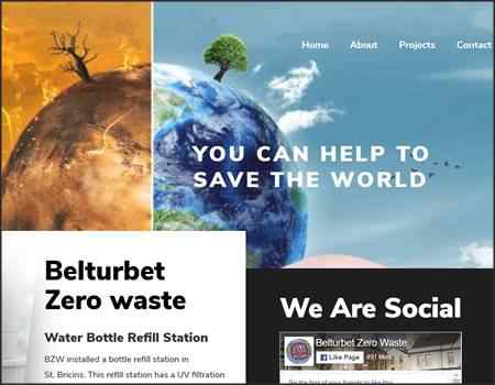 Archived Blade Web Designs project screenshot: Belturbet Zero Waste