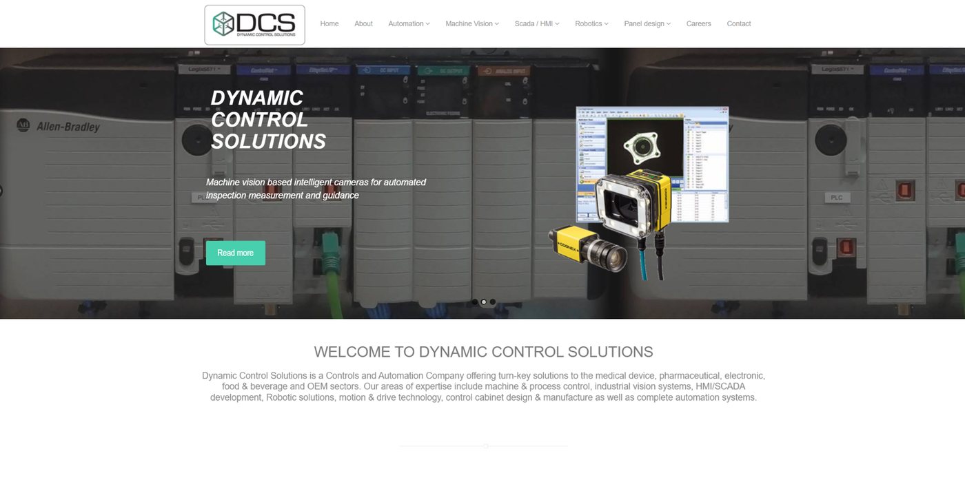 Blade Web Designs project screenshot: Dynamic Control Solutions
